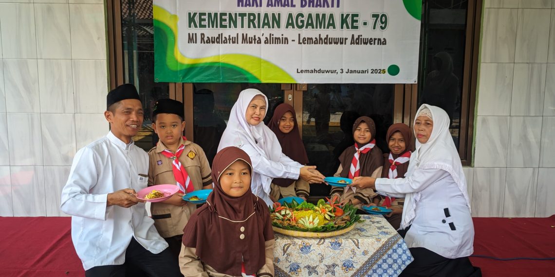Indahnya Berbagi: MI Raudlatul Muta’alimin Lemahduwur Gelar Rangkaian Kegiatan dalam HAB Kemenag ke-79